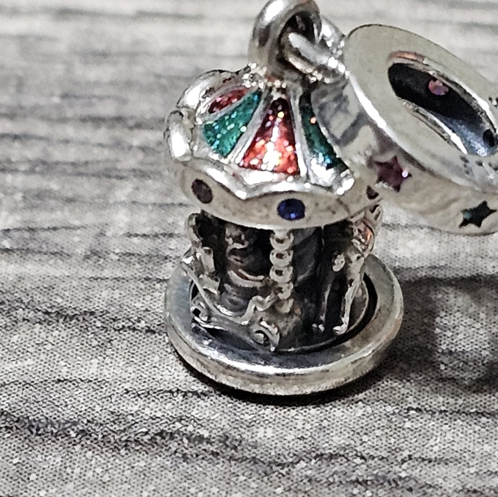 Authentic Pandora Spinning Carousel Dangle Charm - image 2